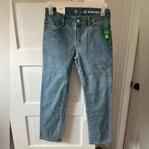 NWT GAP straight leg, blue denim jeans, size 10 girls